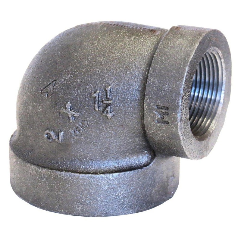 3/4 x 1/2 in. Threaded 300# Domestic Black Malleable Iron 90 Degree Elbow | Ferguson