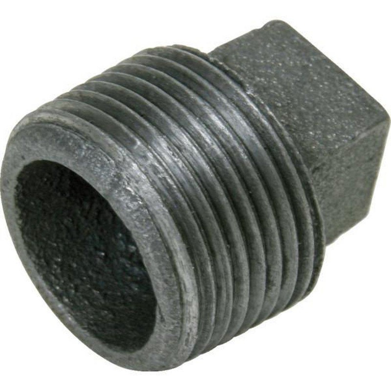 4 in. Threaded 125# Black Malleable Iron Cored Plug | Ferguson