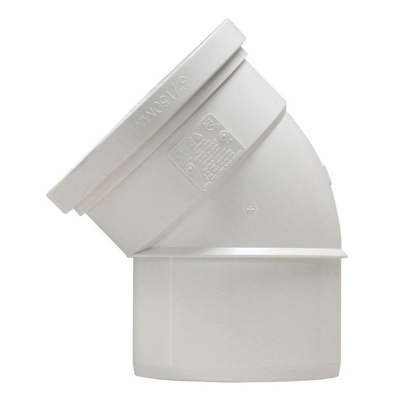 TRENCH TOUGH PLUS 8 in. Gasket x Spigot 45 Degree SDR 35 Plastic Sewer Elbow | Ferguson