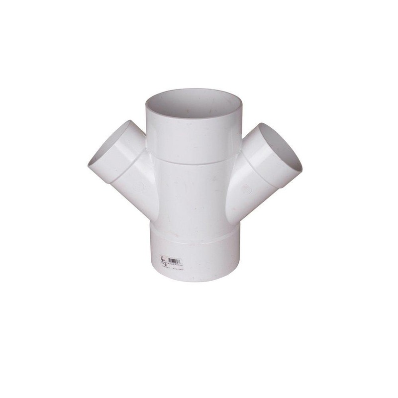 TRENCH TOUGH PLUS 6 x 6 x 4 x 4 in. Socket Weld x Hub PVC Double Sewer Wye | Ferguson