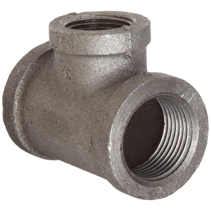 3 x 3 x 2-1/2 in. Threaded 150# Black Malleable Iron Reducing Tee | Ferguson