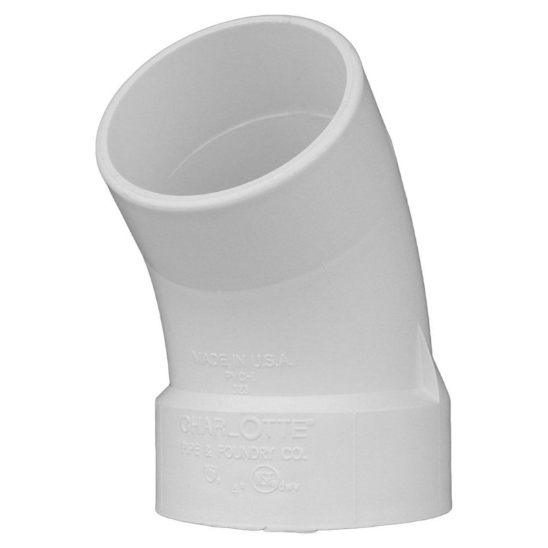 4 in. PVC DWV 45 Street Elbow | Ferguson
