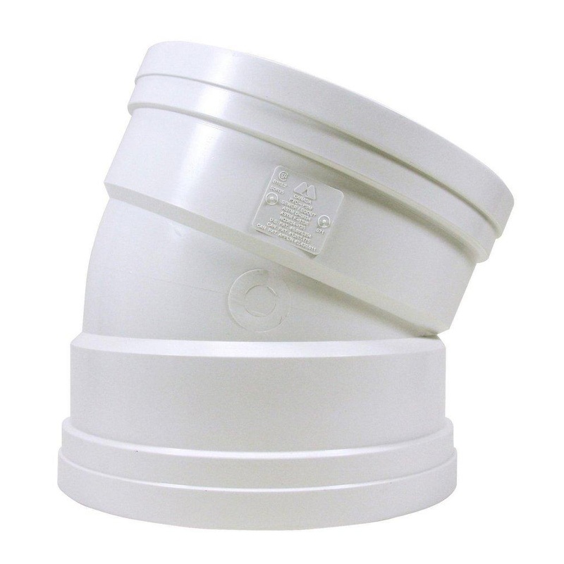 TRENCH TOUGH PLUS 10 in. Gasket 22-1/2 Degree SDR 35 Plastic Sewer Elbow | Ferguson