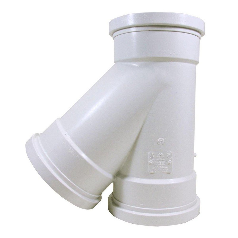 Multi-Fittings Corporation Trench Tough Plus 6 in. Gasket PVC Double Sewer Wye | Ferguson