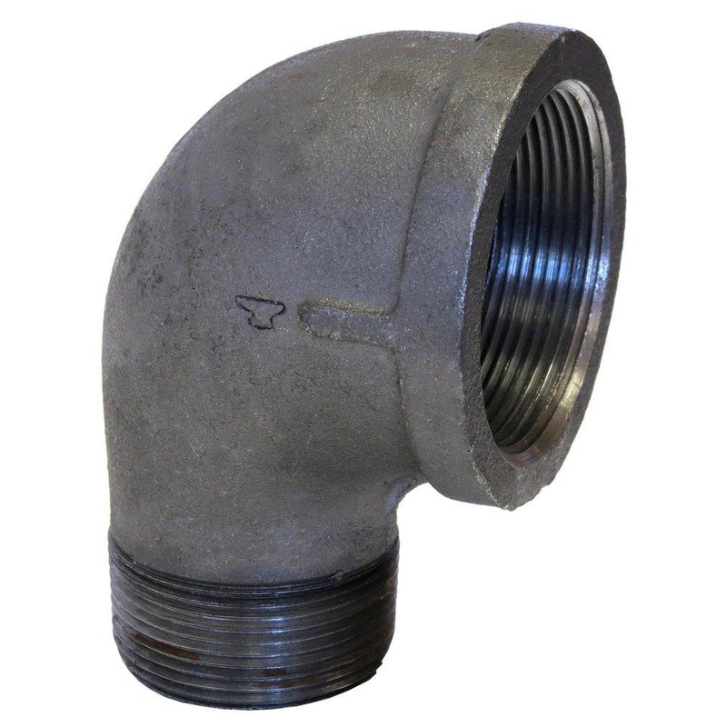 1 x 3/4 in. FNPT x MNPT 150# Domestic Black Malleable Iron 90 Degree Street Elbow | Ferguson