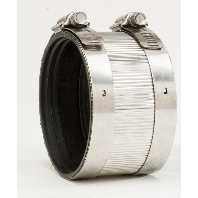 2 in. No Hub Domestic 301 Stainless Steel Coupling with Neoprene Gasket | Ferguson