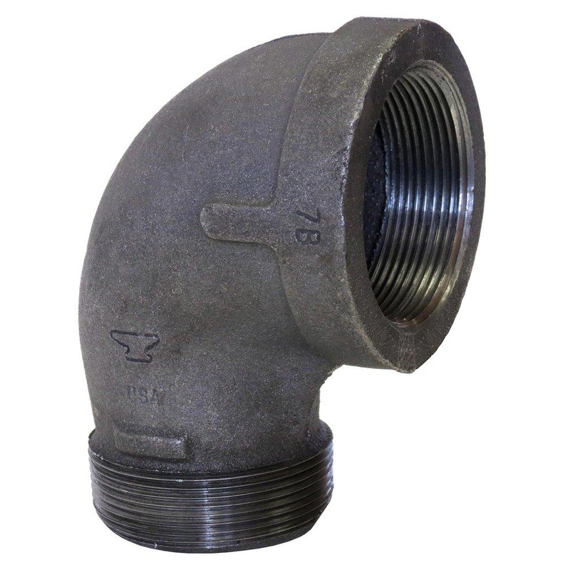 3/8 in. Threaded 150# Street Black Malleable Iron 90 Degree Elbow | Ferguson