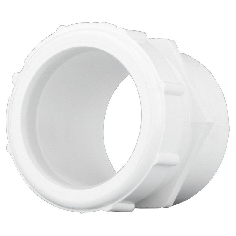 Streamline 2 in. PVC DWV Male Trap Adapter with Washer & Polyethylene Nut | Ferguson