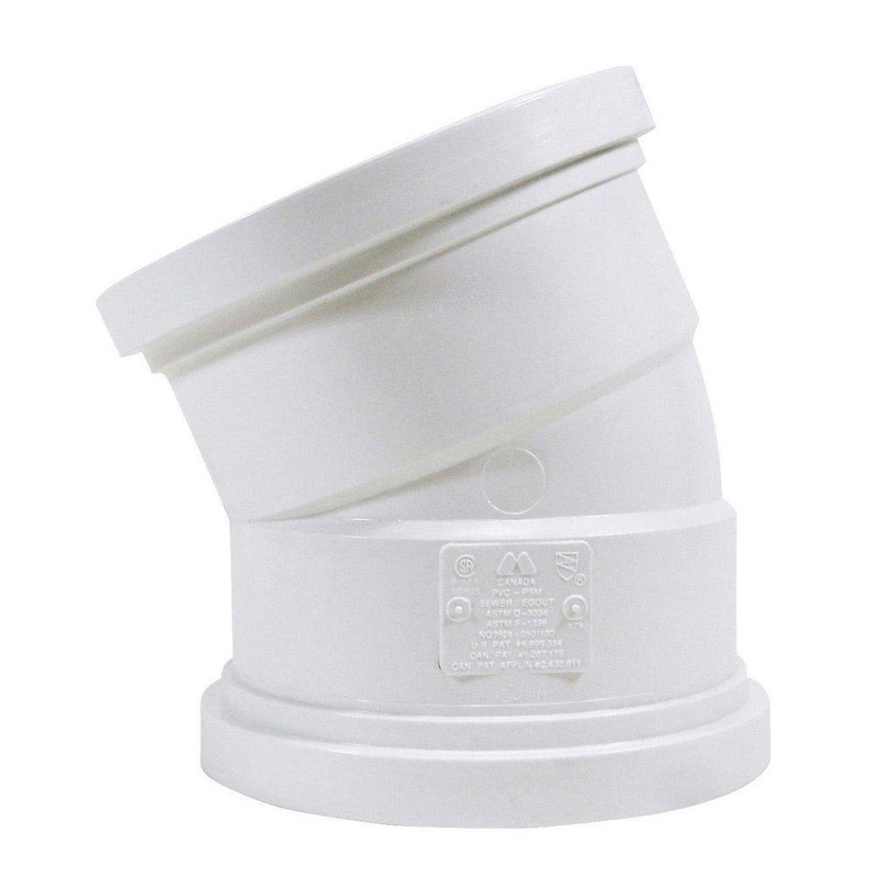 TRENCH TOUGH PLUS 6 in. Gasket 22-1/2 Degree SDR 35 Plastic Sewer Elbow | Ferguson