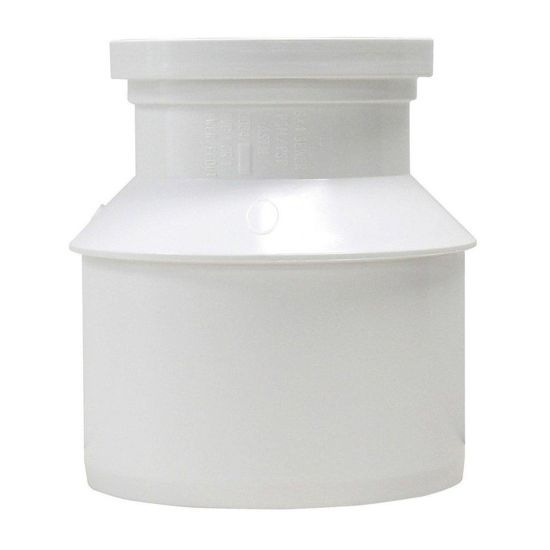 TRENCH TOUGH PLUS 6 in x 4 in. Spigot x Gasket SDR 35 Plastic Concentric Extended Bushing | Ferguson