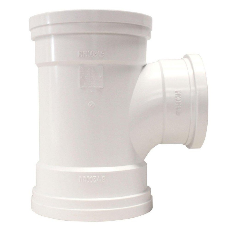 TRENCH TOUGH PLUS 8 x 8 x 6 in. Gasket PVC Double Sewer Wye | Ferguson