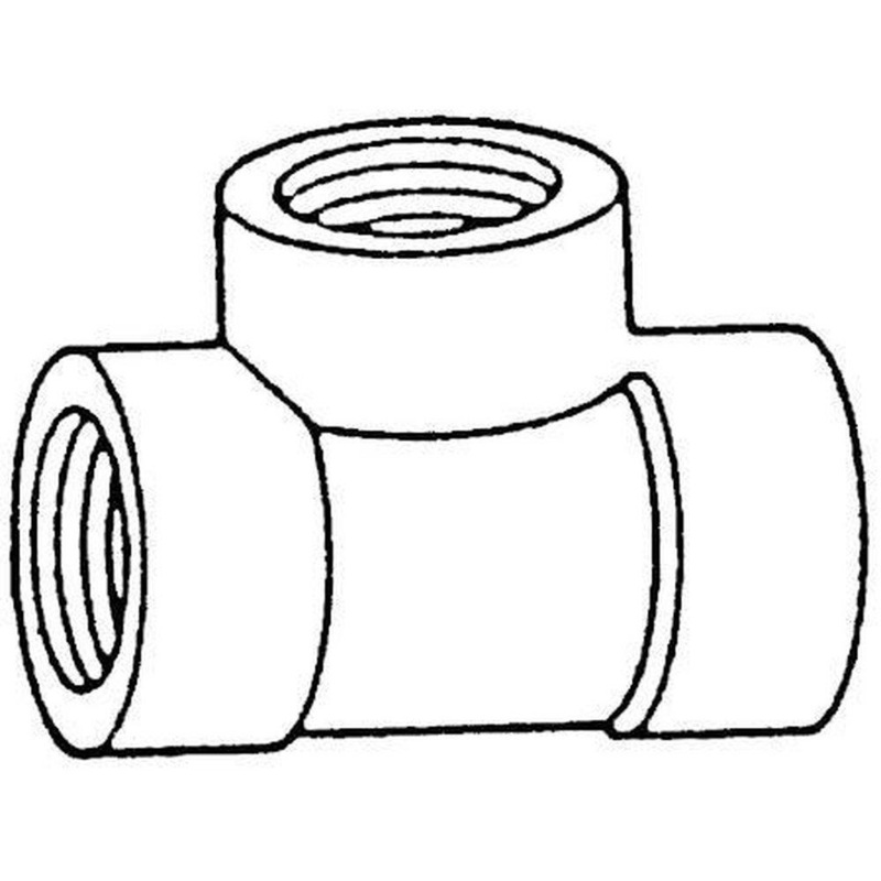 1-1/4 in. 3000# SS 316L Thrd Tee Stainless Steel Threaded | Ferguson