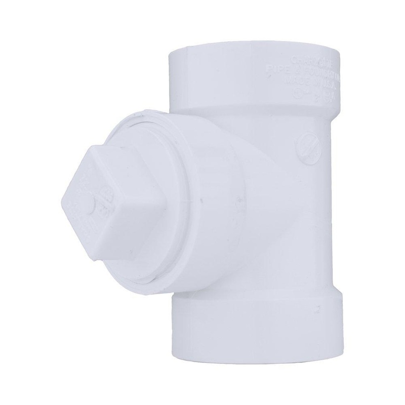 2 in. PVC DWV Cleanout Tee with Plug | Ferguson