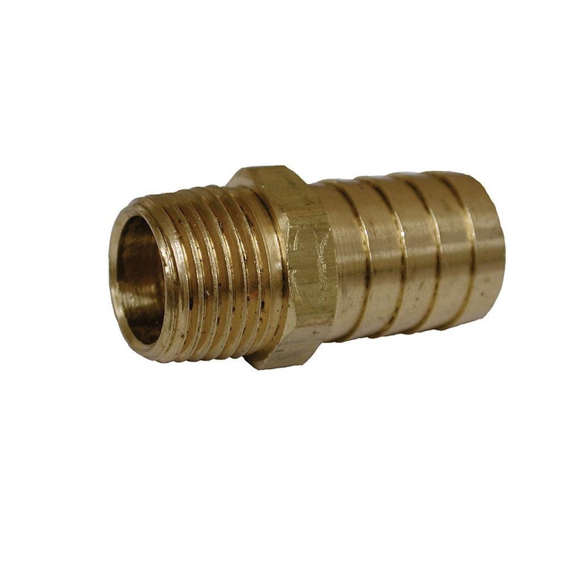 Jones Stephens 3/8 x 3/4 in. Hose Barb x MPT Brass Hose Adapter | Ferguson