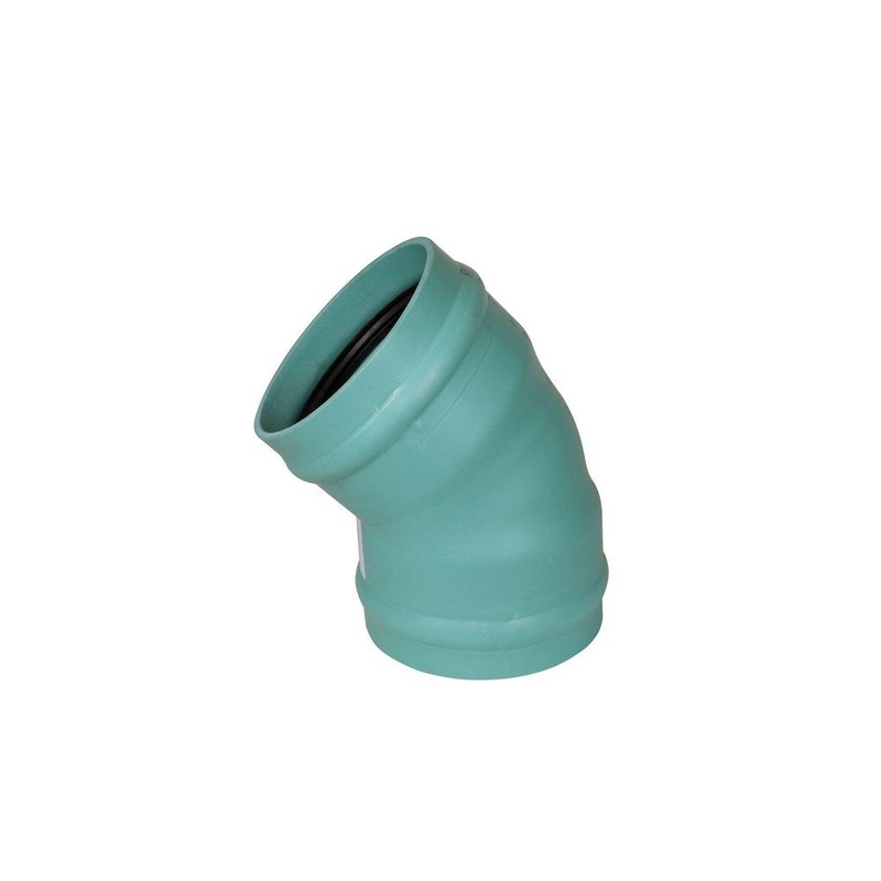 TRENCH TOUGH PLUS 10 in. Gasket Heavy Wall Fabricated Straight DR 26 PVC 45 Degree Elbow | Ferguson