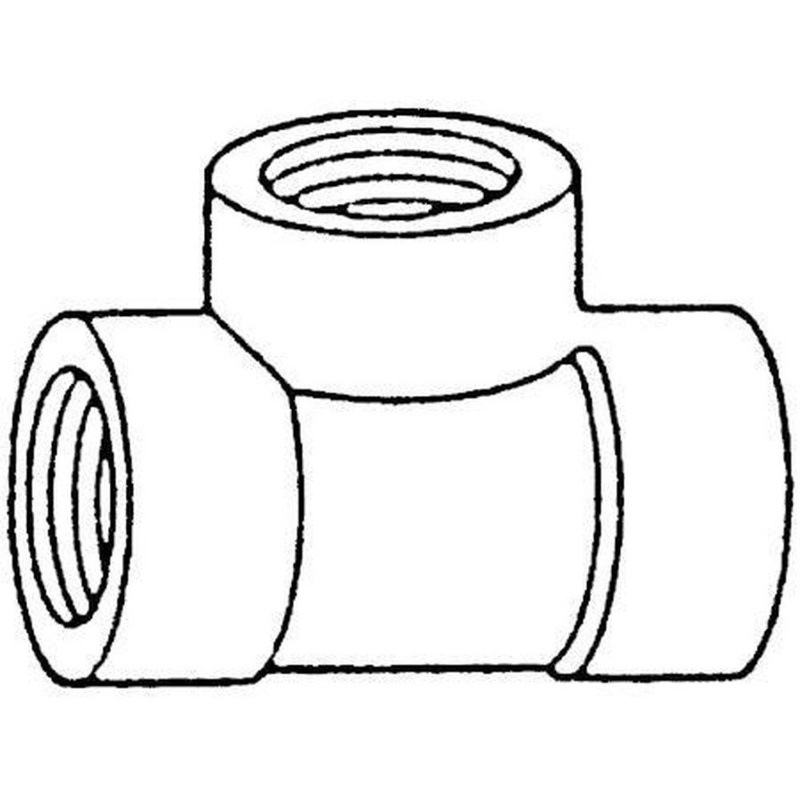 1/8 in. 150# SS 316 Threaded Tee Stainless Steel | Ferguson