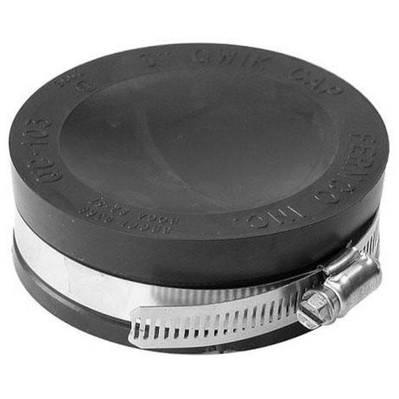 Fernco 8 x 8-11/20 in. Sweat 4.3# Plastic Flexible Pipe Quick Cap | Ferguson
