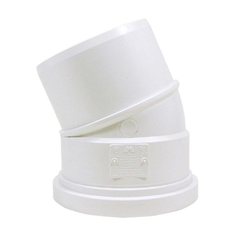 TRENCH TOUGH PLUS 6 in. Gasket x Socket Straight SDR 35 PVC 22-1/2 Degree Elbow | Ferguson