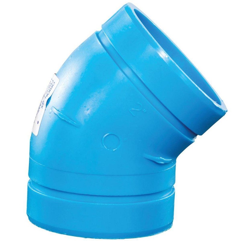 Orion Blueline 3 in. Mechanical Joint Straight Polypropylene 45 Degree Elbow | Ferguson