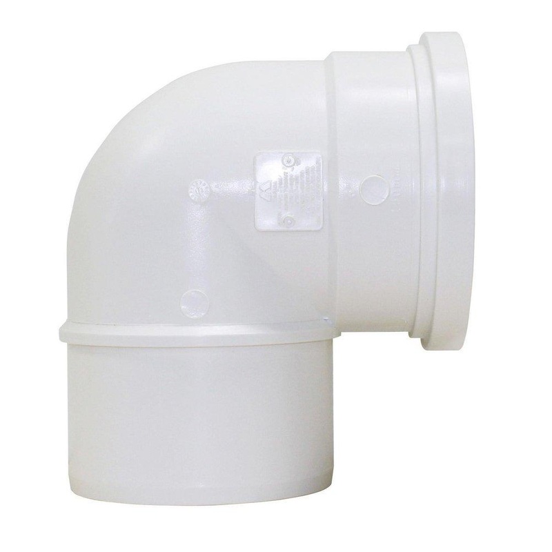 TRENCH TOUGH PLUS 6 in. Gasket x Spigot Sewer Fabricated Straight SDR 35 PVC 90 Degree Elbow | Ferguson