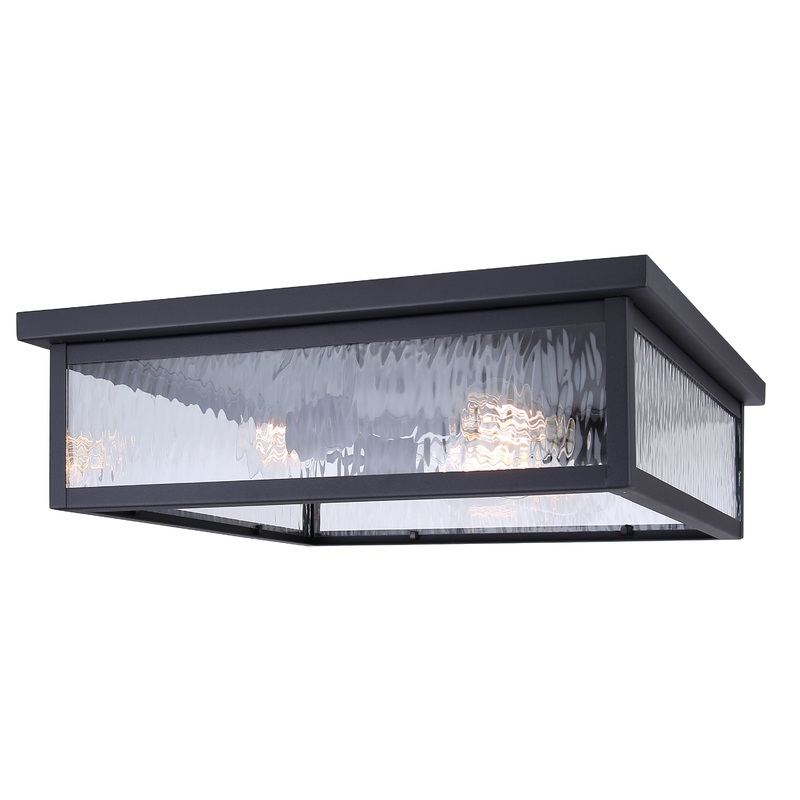 Outdoor Light – Canarm SHANA Outdoor Flush Mount,  IOL709BK