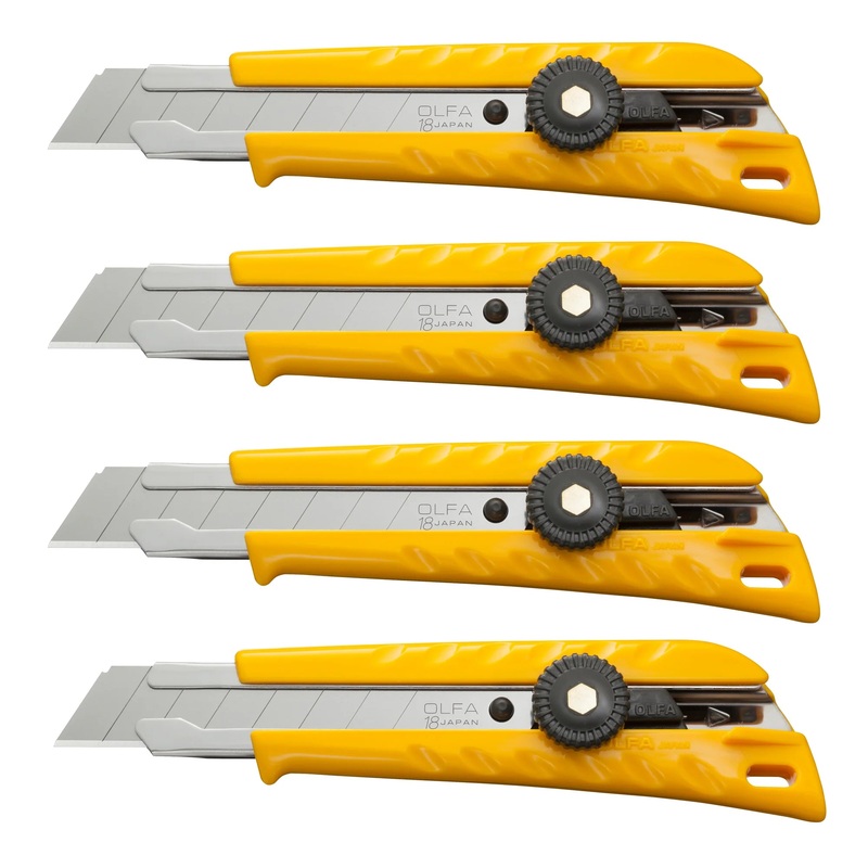 Utility Knife – OLFA Classic Heavy Duty Ratchet-Lock Utility Knife, 4-Pack, L-1/CP4