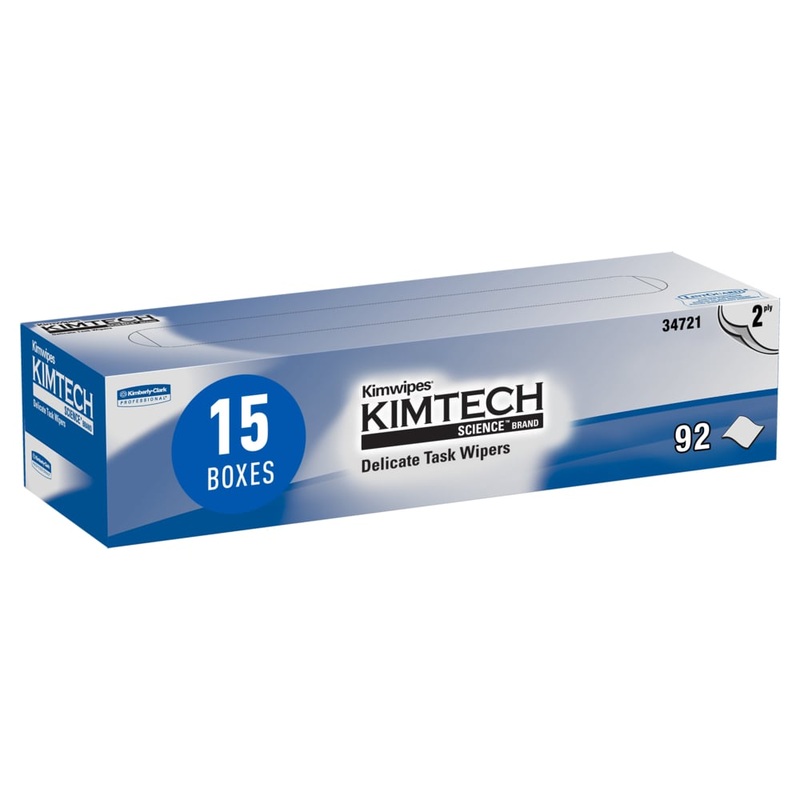 Wipers – Kimtech Science Kimwipes Delicate Task Wipes (Case of 15 Boxes), 34721