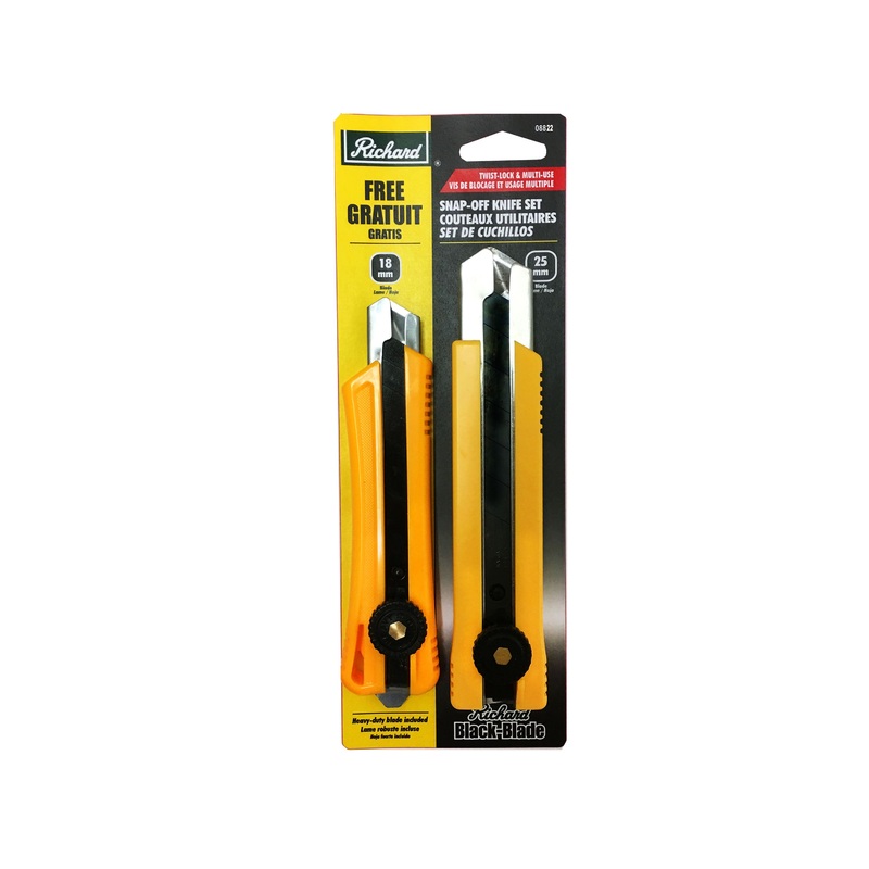 Utility Knife – Richard Knife & Tool 2 Pack Heavy Duty Knives  18mm + 25mm 08822