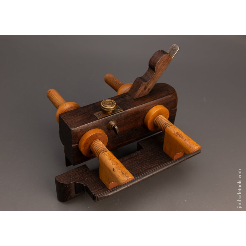 Stunning Crisp Solid Rosewood & Boxwood Screw Arm Plow Plane – 113530