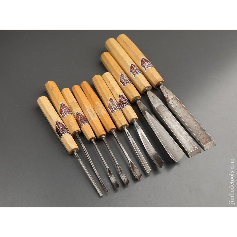 Ten DASTRA Carving Gouges with Decals — 88825