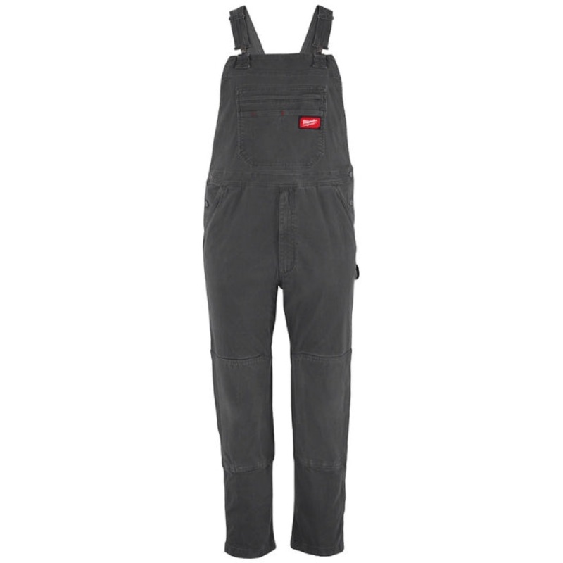 Work Bib Overalls – Milwaukee FREEFLEX Unlined Bib Overalls (Grey), M850