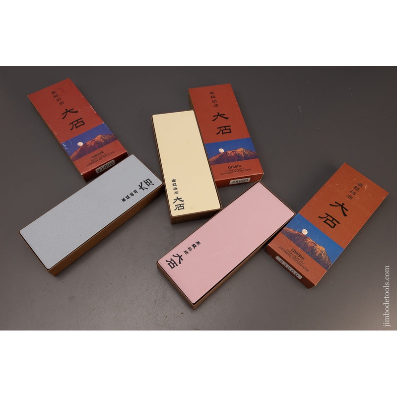 3 Mint in Boxes Japanese Water Stones 1000. 3000 & 8000 Grit – 112227