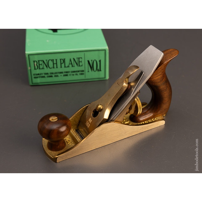 31 Year Old LIE NIELSEN Limited Edition Bronze No. 1 Smooth Plane Mint in Box with Rosewood Handles – 113523