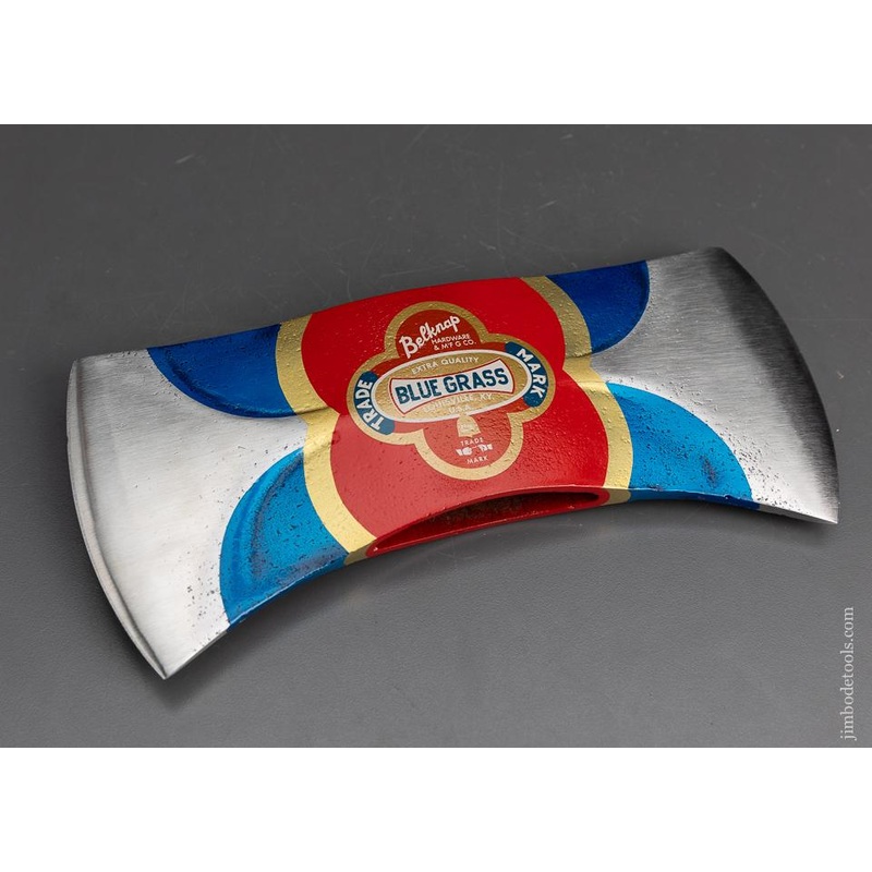 Stunning Bluegrass Double Bit Axe in Full Paint Restored – EXCELSIOR 95765