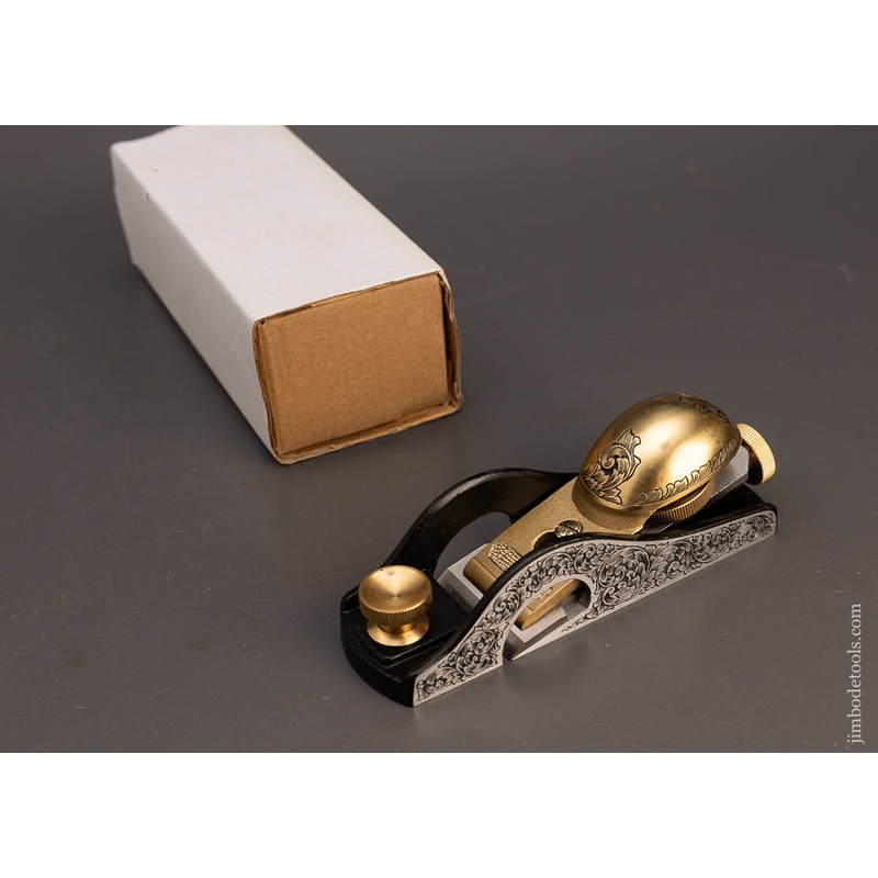 Stunning Low Angle Rabbet Block Plane Lavishly Engraved by MIKHAIL DAVYDOV Mint in Box – 113818