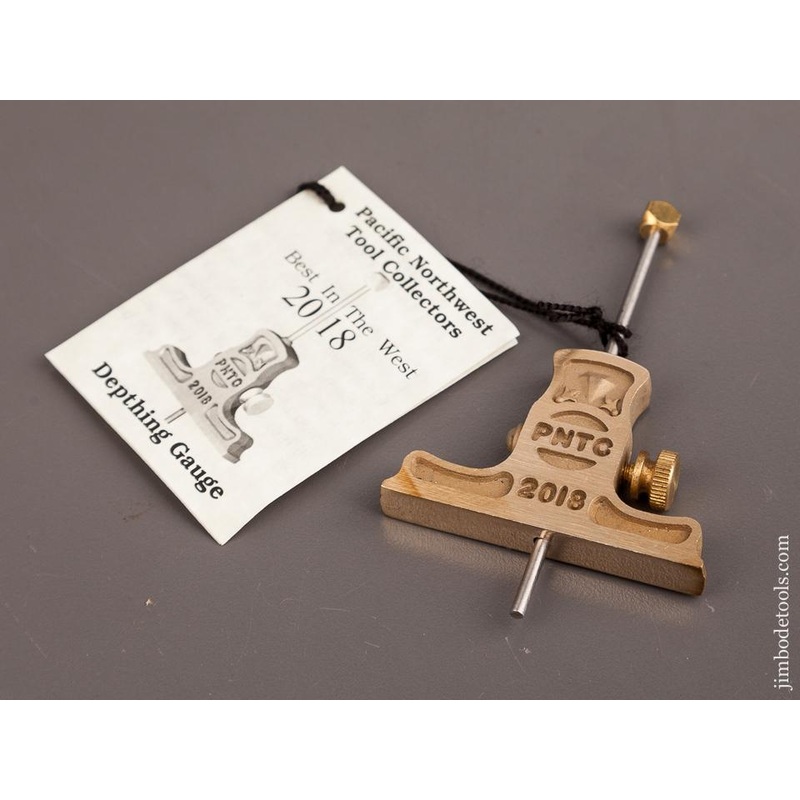 2018 PNTC Best in the West Favor Brass Depth Gauge MINT in Original Pouch — 82103M