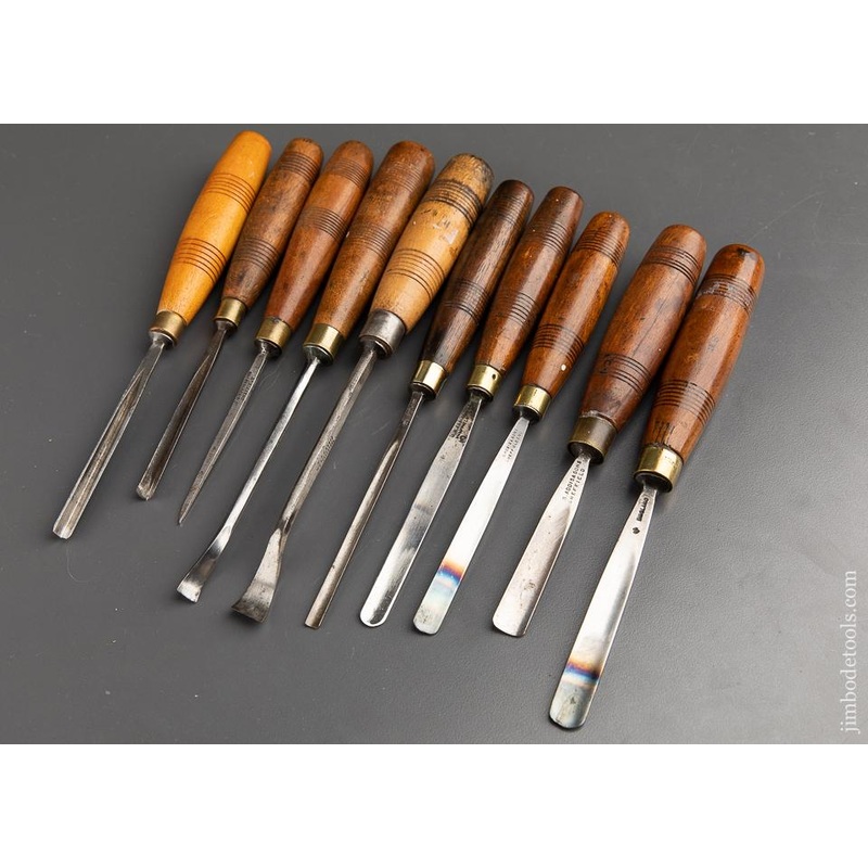 Ten FINE Carving Gouges by ADDIS * 91727