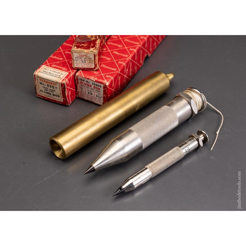 3 Different STARRETT Plumb Bobs Mint in Boxes * 94985