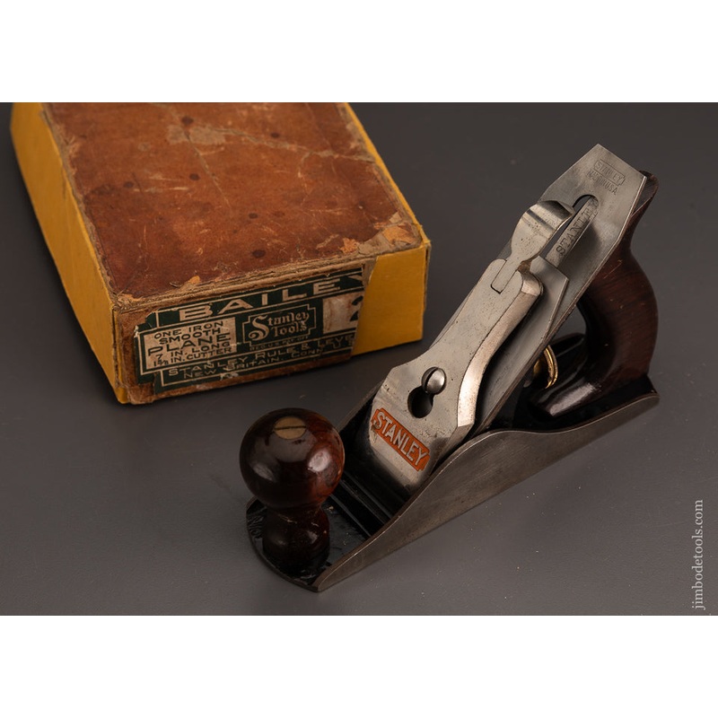 Super Fine Near Mint STANLEY No. 2 Smooth Plane in Original Box – 103047