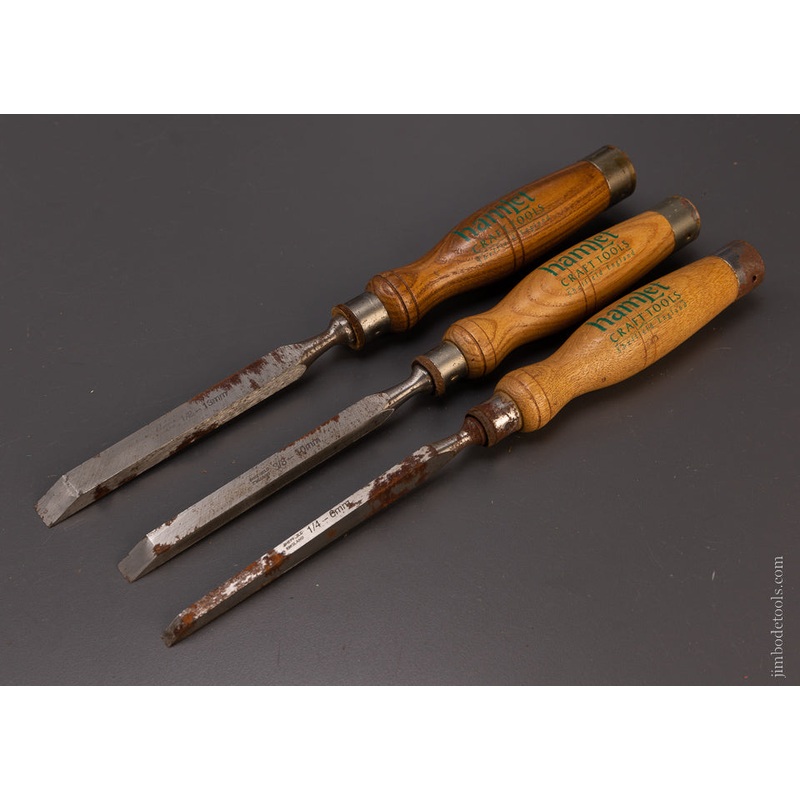 Unused 1/4, 3/8 & 1/2 Inch Mortise Chisels HAMLET – 107574
