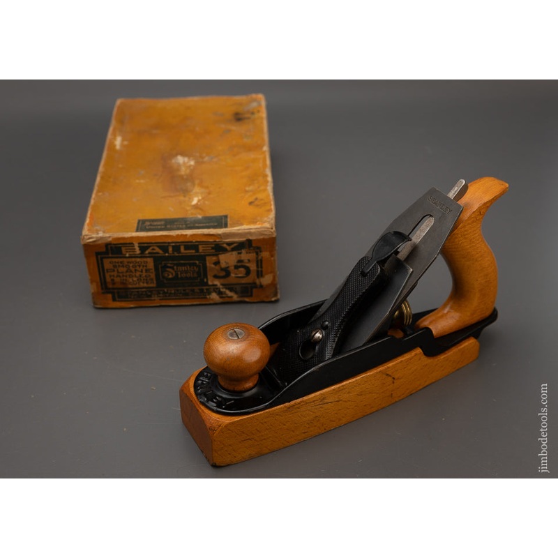 STANLEY No. 35 Transitional Smooth Plane Near Mint in Box – 115719