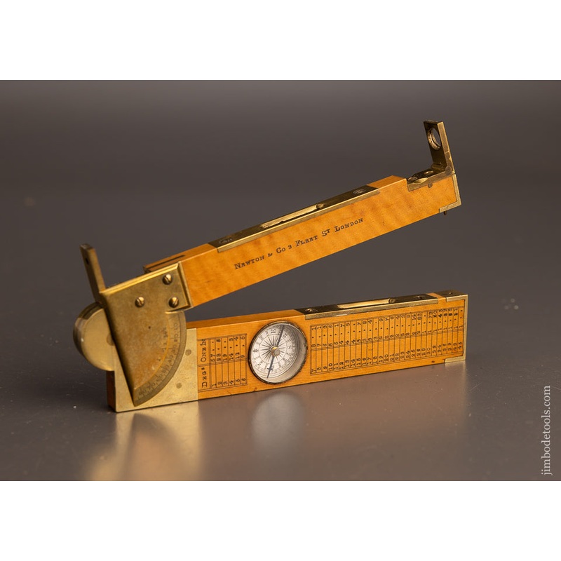 Stunning Tiger Boxwood Clinometer by NEWTON & CO. Fleet St. London – 113203G