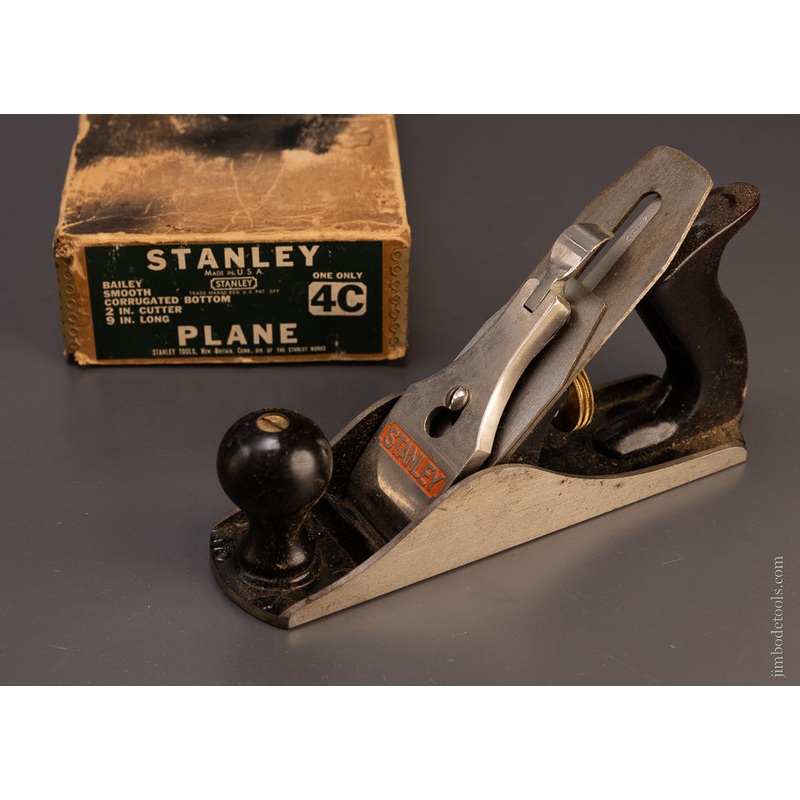 STANLEY No. 4C Smooth Plane Near Mint in Box – 107485