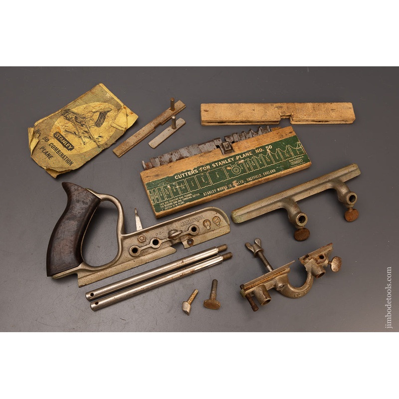 100% Complete STANLEY No. 50 Combination Plow Plane – 112763