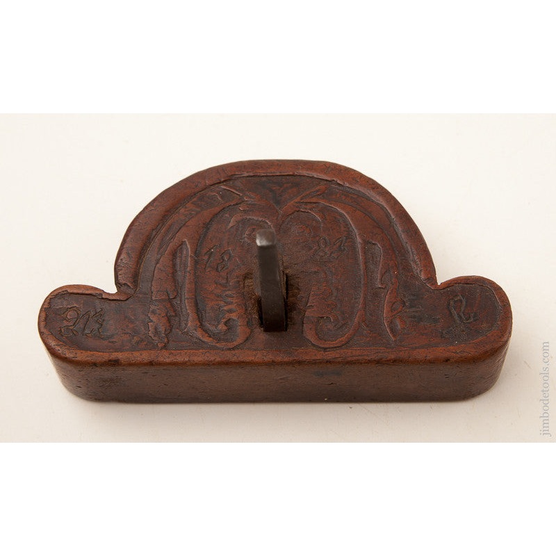 Stunning! 1883 Dated Carved Router Plane — 72826U