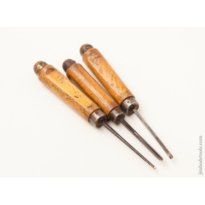 Three DASTRA Carving Chisels with Screw Logo — 63961
