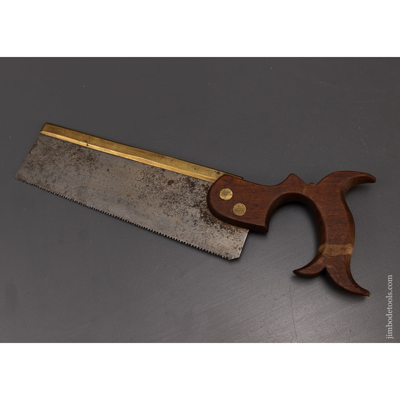 Very Rare HILL & CRUM Ct. Brass Back Saw – 108907
