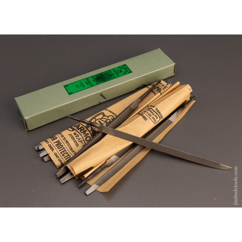 10 NICHOLSON 7 Inch Slim Taper Saw Files Mint in Box – 113552