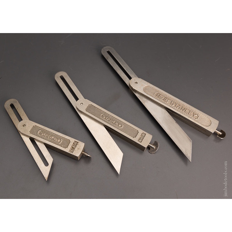 3 STANLEY No. 18 Bevel Square 8, 10, & 6 Inch Mint – 105276