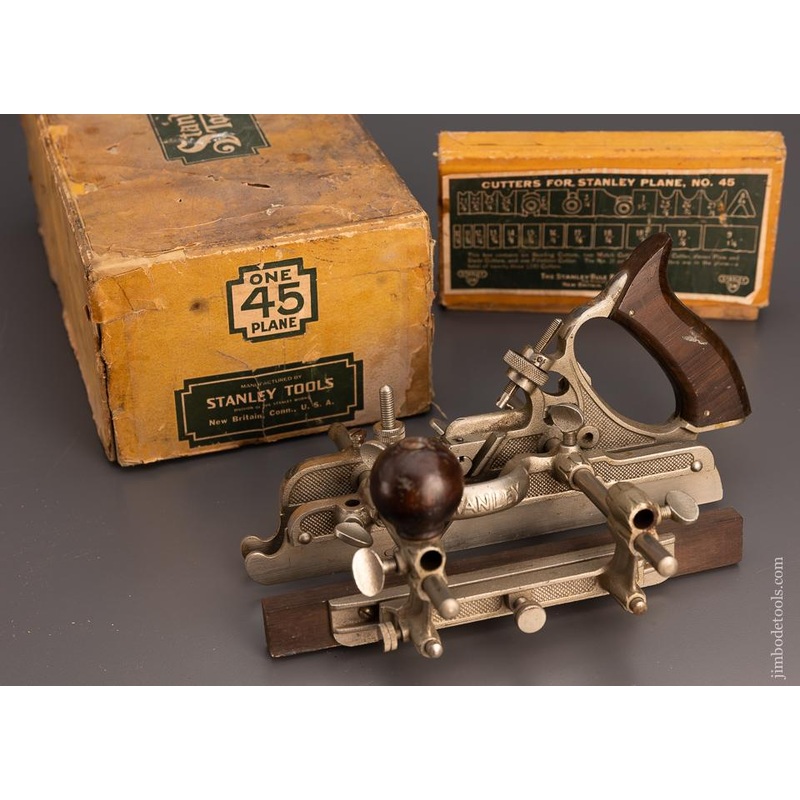 STANLEY No. 45 Combination Plane Near Mint 100% Complete in Original Box – 97646